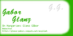 gabor glanz business card